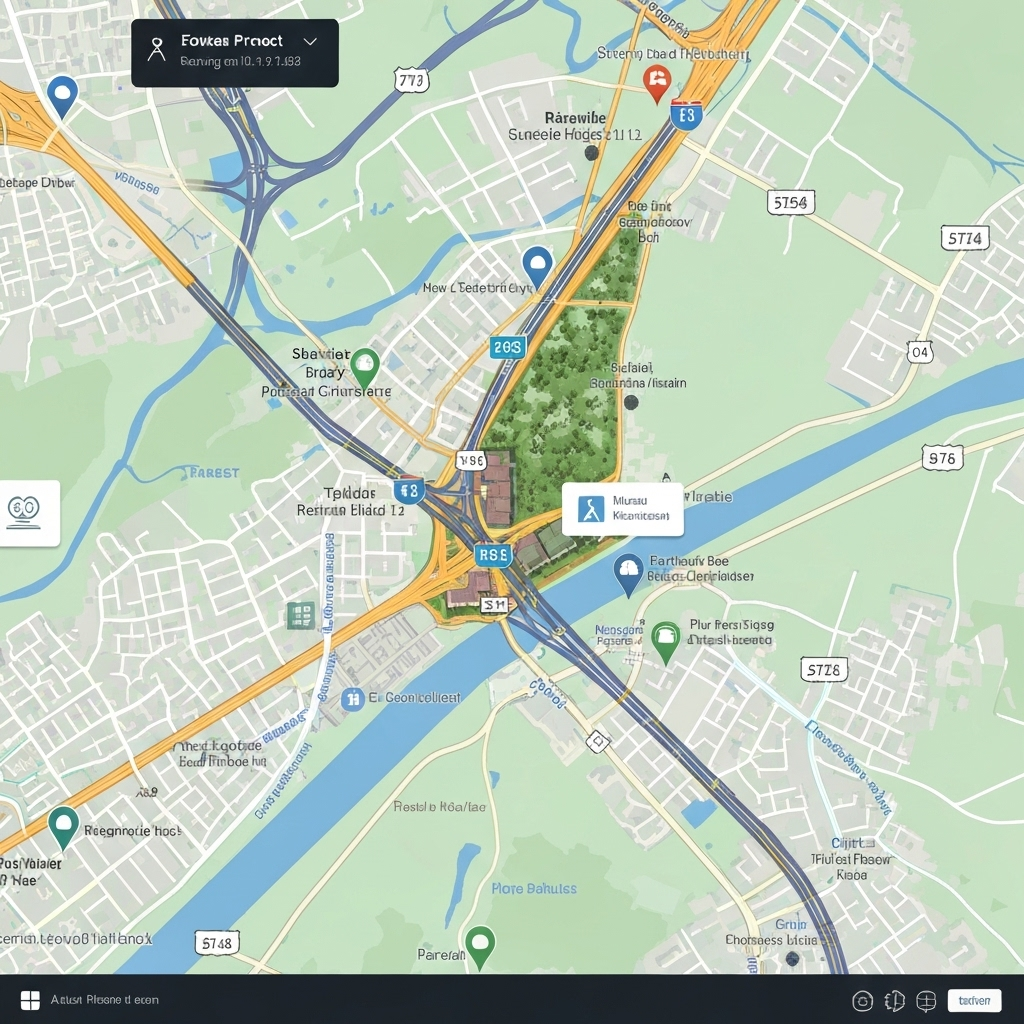 Interactive map showing Remas City Villas location with nearby landmarks and amenities